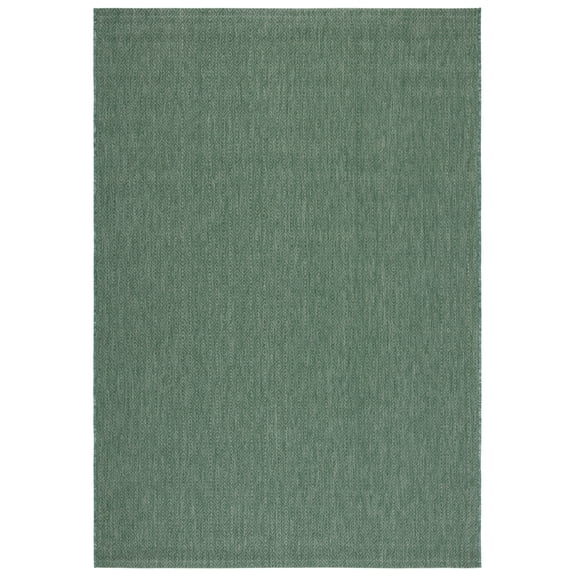 SAFAVIEH Courtyard Madeline Geometric Indoor/Outdoor Area Rug, Dark Green, 4' x 5'7"