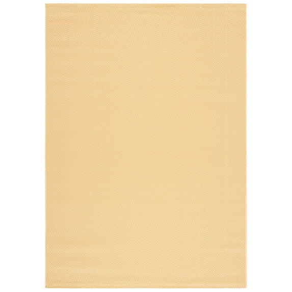 SAFAVIEH Courtyard Madeline Geometric Indoor/Outdoor Area Rug, Gold/Gold, 5'3" x 7'7"