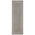 thumbnail image 1 of SAFAVIEH Courtyard Marisa Border Indoor/Outdoor Runner, 2'3" x 6'7", Grey/Black, 1 of 4