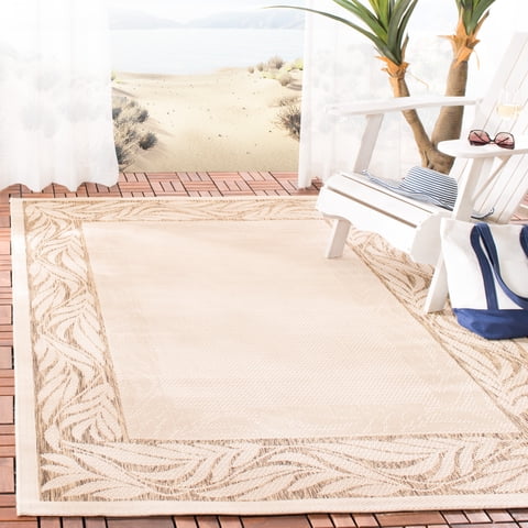 Safavieh Courtyard Micah Floral Indoor/Outdoor Area Rug, Natural/Brown, 2' x 3'7"
