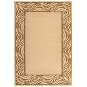 SAFAVIEH Courtyard Micah Floral Indoor/Outdoor Area Rug, Natural/Brown, 5'3" x 7'7"