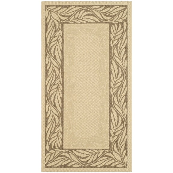 Safavieh Courtyard Micah Floral Indoor/Outdoor Area Rug, Natural/Brown, 2'7" x 5'