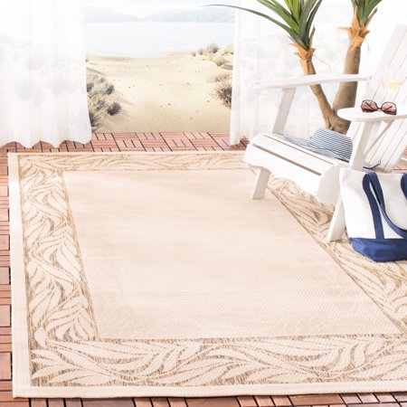 Safavieh Courtyard Micah Floral Indoor/Outdoor Area Rug, Natural/Brown, 2'7" x 5'