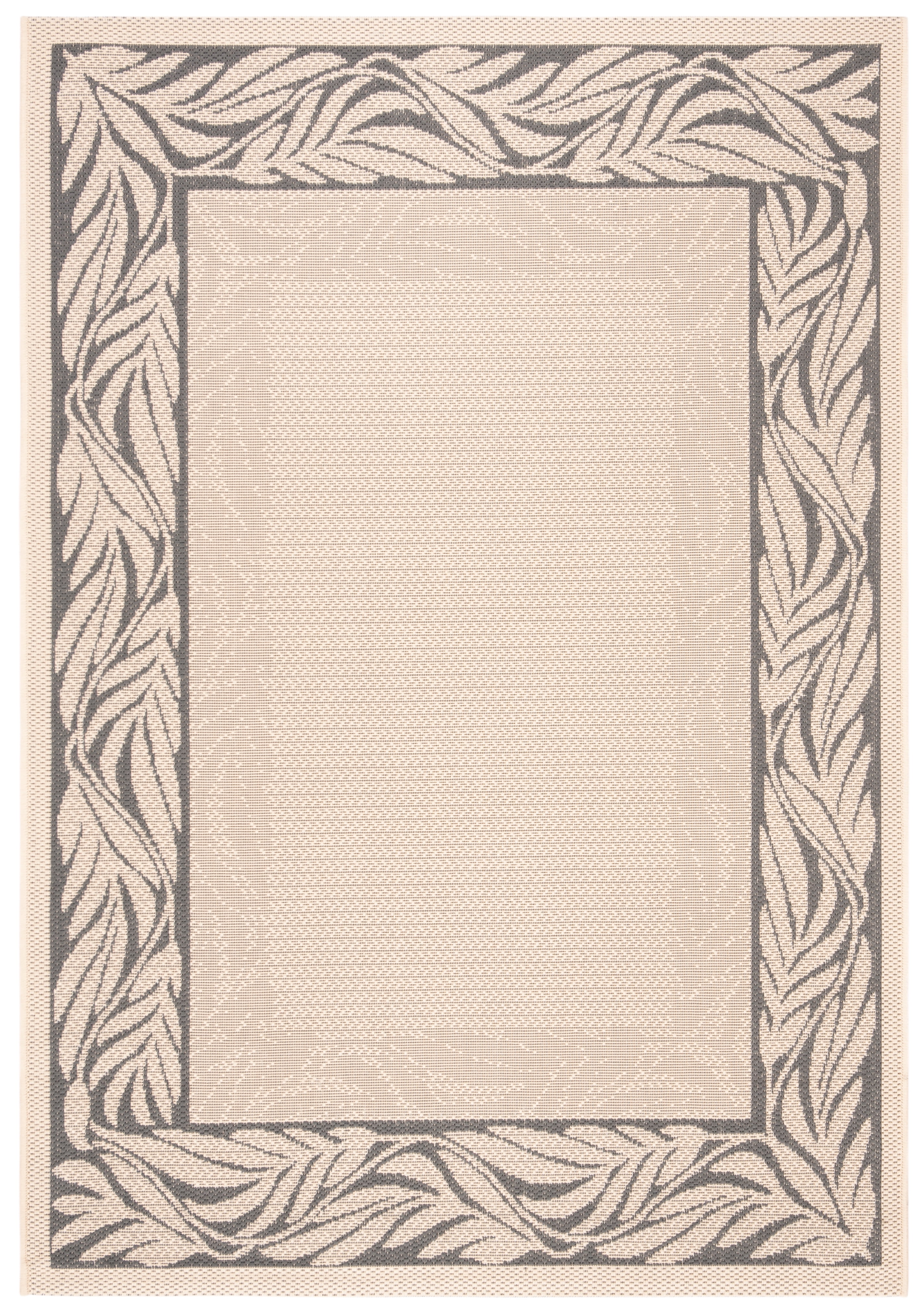Safavieh Courtyard Micah Floral Indoor/Outdoor Area Rug, Sand/Gray, 4' x 5'7"