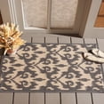 thumbnail image 1 of Safavieh Courtyard Millard Geometric Indoor/Outdoor Area Rug, Anthracite/Beige, 2' x 3'7", 1 of 7