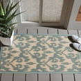 thumbnail image 1 of Safavieh Courtyard Millard Geometric Indoor/Outdoor Area Rug, Aqua/Beige, 5'3" x 7'7", 1 of 7
