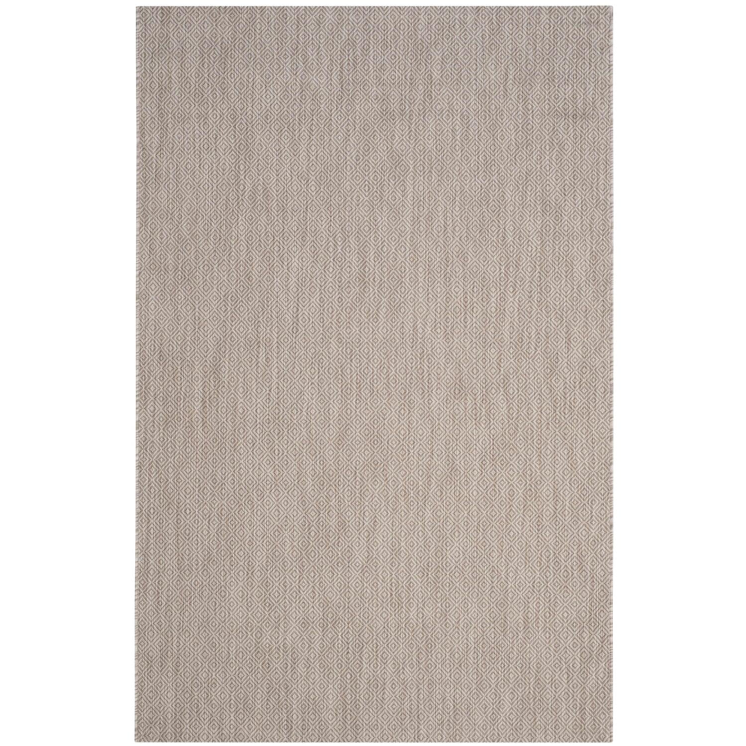 Beige Courtyard 59" Easy-Care Synthetic Indoor/Outdoor Area Rug