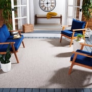 Safavieh Courtyard Mitre Geometric Indoor/Outdoor Area Rug, Beige, 6'7" x 6'7" Square