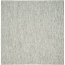 SAFAVIEH Courtyard Mitre Geometric Indoor/Outdoor Area Rug, Grey/Grey, 4' x 4' Square