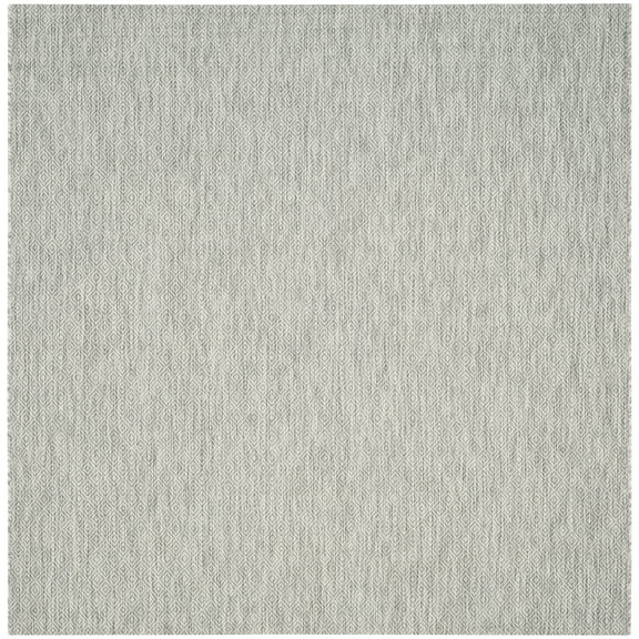 SAFAVIEH Courtyard Mitre Geometric Indoor/Outdoor Area Rug, Grey/Grey, 4' x 4' Square