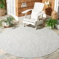 thumbnail image 1 of Safavieh Courtyard Mitre Geometric Indoor/Outdoor Area Rug, Gray, 7'10" x 7'10" Round, 1 of 10