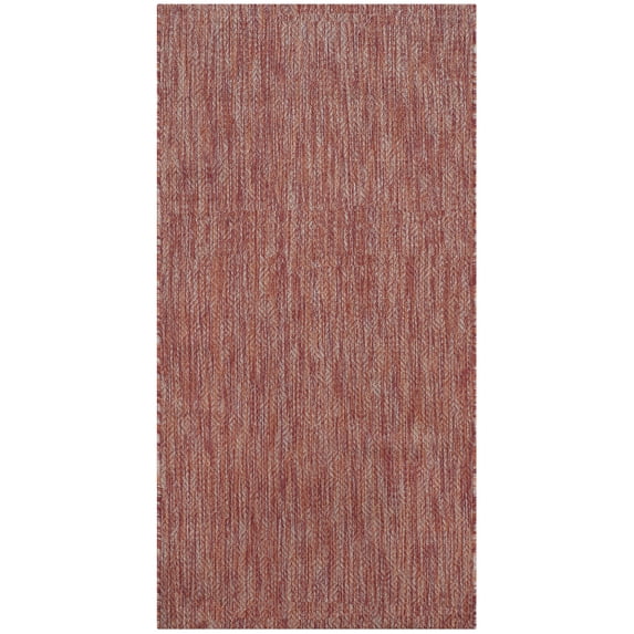 Safavieh Courtyard Mitre Geometric Indoor/Outdoor Area Rug, Red/Red, 2'7" x 5'