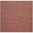thumbnail image 1 of Safavieh Courtyard Mitre Geometric Indoor/Outdoor Area Rug, Red/Red, 4' x 4' Square, 1 of 16