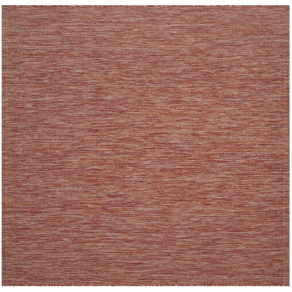 Safavieh Courtyard Mitre Geometric Indoor/Outdoor Area Rug, Red/Red, 4' x 4' Square