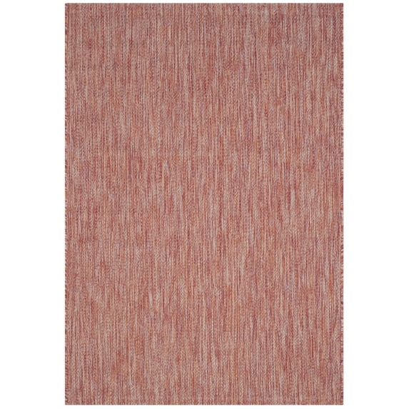 Safavieh Courtyard Mitre Geometric Indoor/Outdoor Area Rug, Red/Red, 4' x 5'7"
