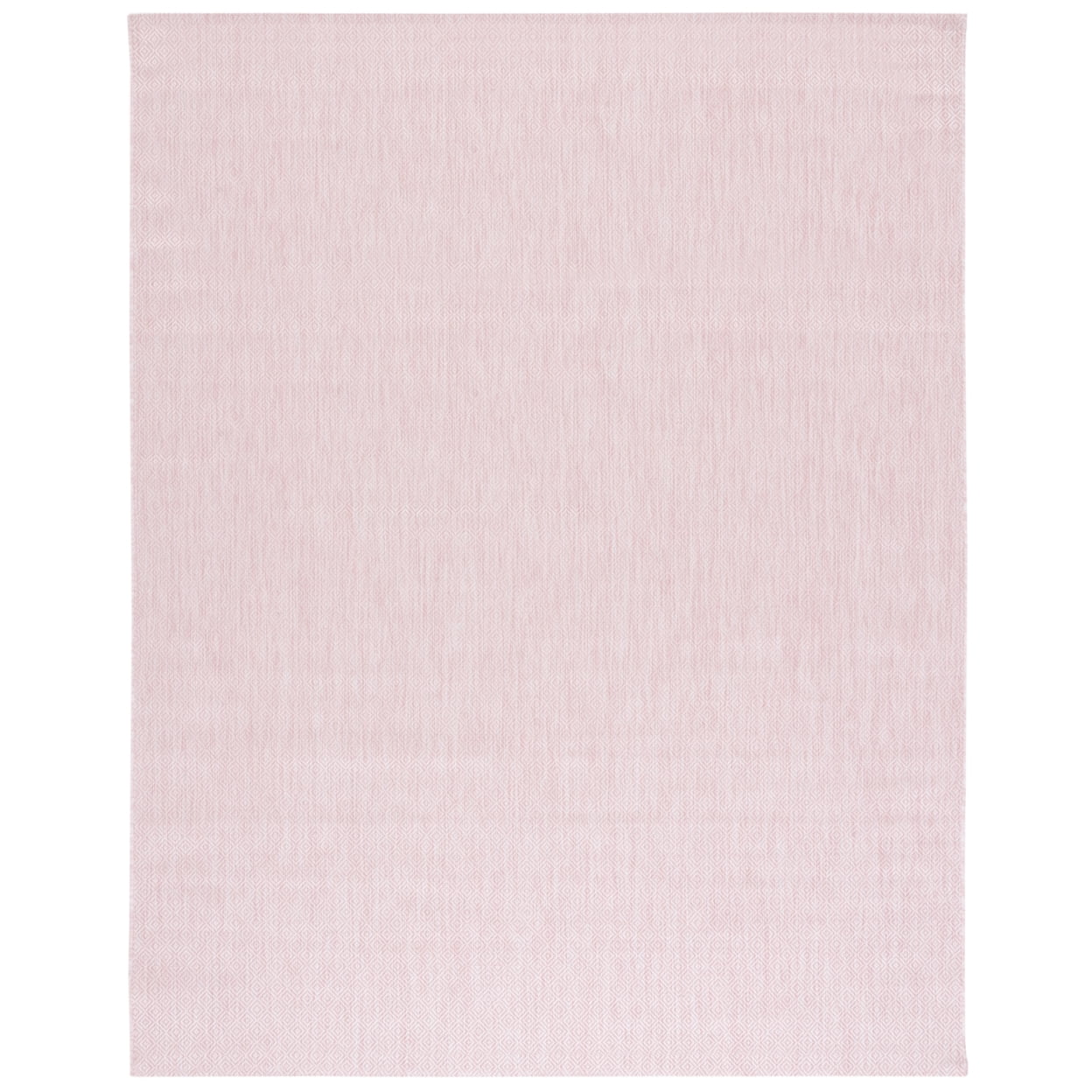Soft Pink Easy Care Synthetic 9' x 12' Rectangular Outdoor Rug