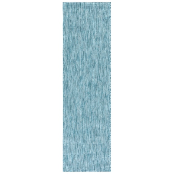 Safavieh Courtyard Mitre Geometric Indoor/Outdoor Runner Rug, Aqua, 2'3" x 16'