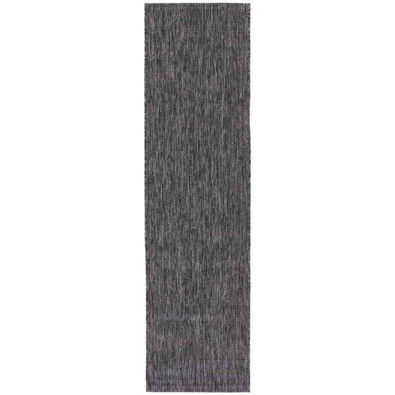 Safavieh Courtyard Mitre Geometric Indoor/Outdoor Runner Rug, Black/Gray, 2'3" x 8'