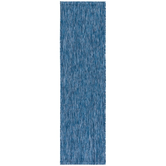 Safavieh Courtyard Mitre Geometric Indoor/Outdoor Runner Rug, Navy, 2'3" x 14'