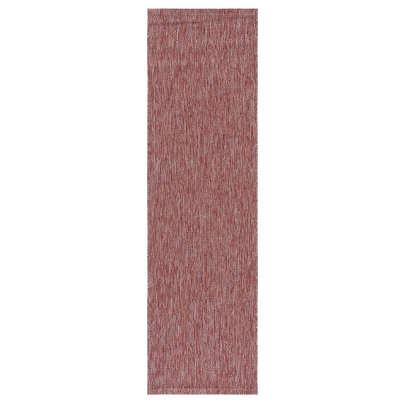 Safavieh Courtyard Mitre Geometric Indoor/Outdoor Runner Rug, Red/Red, 2'3" x 12'