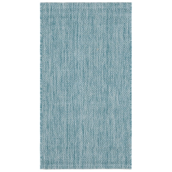Safavieh Courtyard Mitre Geometric Indoor/Outdoor Area Rug, Aqua, 2' x 3'7"