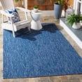 thumbnail image 1 of Safavieh Courtyard Mitre Geometric Indoor/Outdoor Area Rug, Navy, 4' x 5'7", 1 of 14