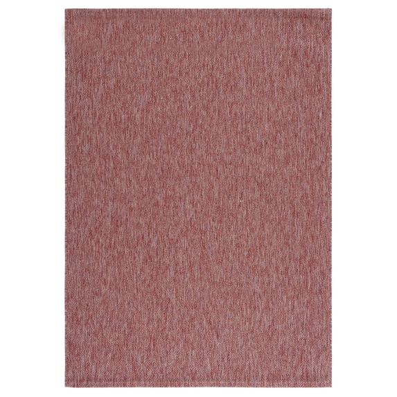 Safavieh Courtyard Mitre Geometric Indoor/Outdoor Area Rug, Red/Red, 5'3" x 7'7"