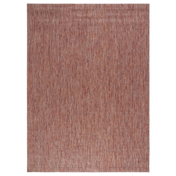 Safavieh Courtyard Mitre Geometric Indoor/Outdoor Area Rug, Red/Red, 9' x 12'