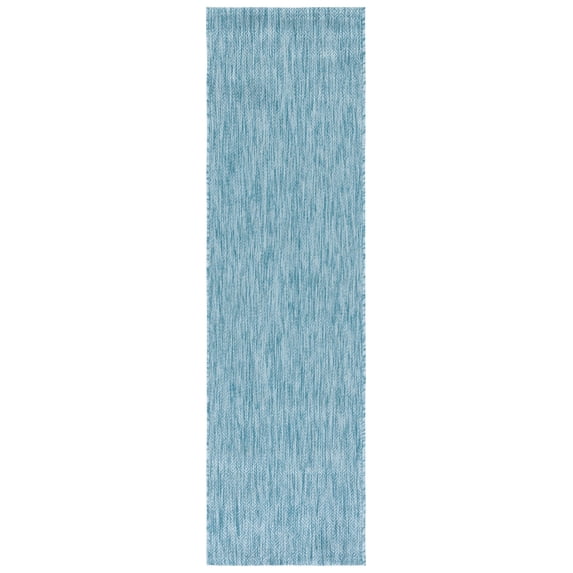 Safavieh Courtyard Mitre Geometric Indoor/Outdoor Runner Rug, Aqua, 2'3" x 14'
