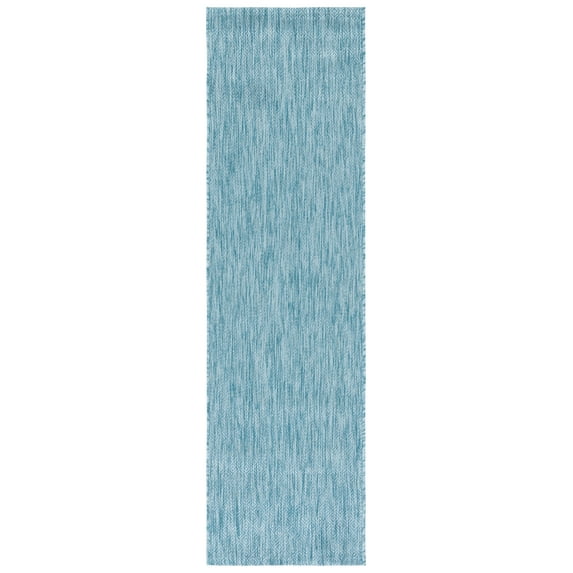 Safavieh Courtyard Mitre Geometric Indoor/Outdoor Runner Rug, Aqua, 2'3" x 8'