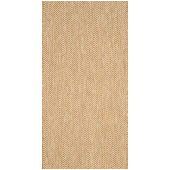 SAFAVIEH Courtyard Morven Chevron Stripes Indoor/Outdoor Area Rug, 2'7" x 5', Natural/Cream