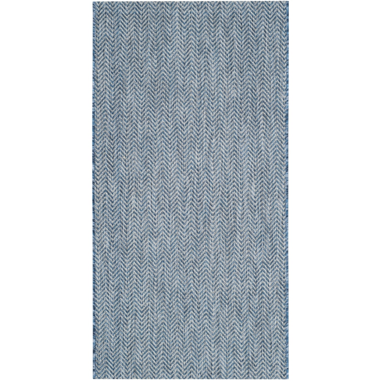 Modern Gray Rectangular Easy-Care Outdoor Area Rug 31in x 4in