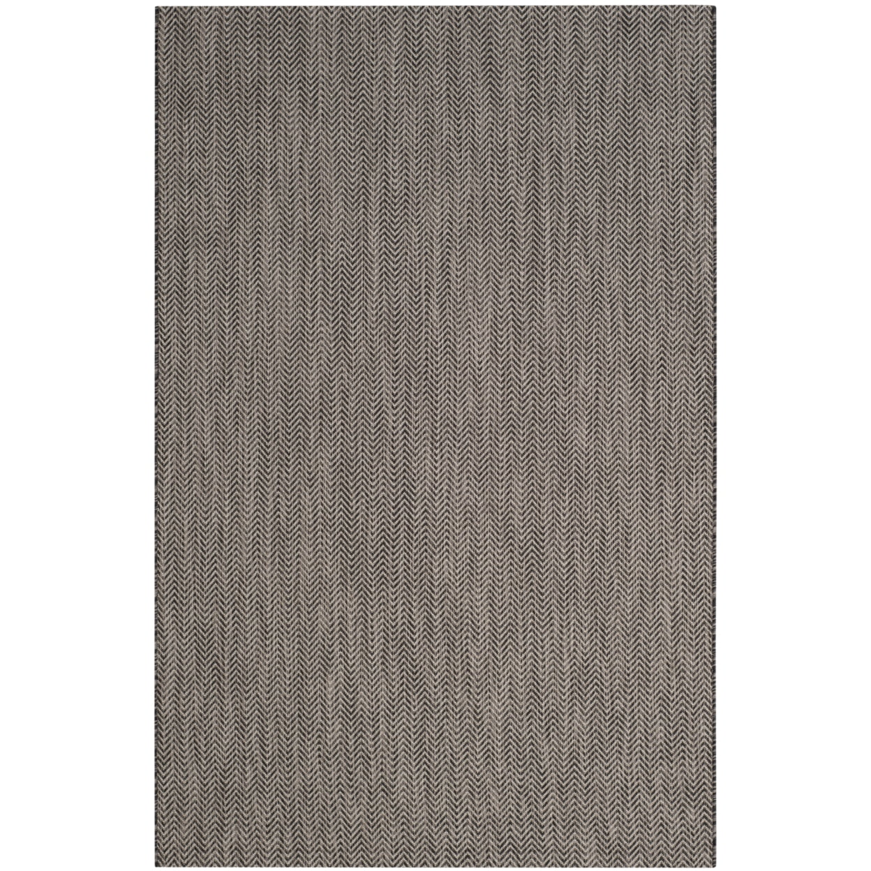 Safavieh Courtyard Black and Beige Rectangular Area Rug