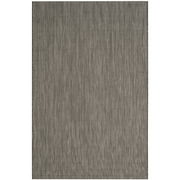 SAFAVIEH Courtyard Morven Chevron Stripes Indoor/Outdoor Area Rug, 4' x 5'7", Black/Beige