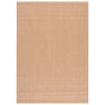 thumbnail image 1 of SAFAVIEH Courtyard Morven Chevron Stripes Indoor/Outdoor Area Rug, 5'3" x 7'7", Natural/Cream, 1 of 19