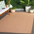 thumbnail image 1 of SAFAVIEH Courtyard Morven Chevron Stripes Indoor/Outdoor Area Rug, 5'3" x 7'7", Natural/Cream, 1 of 17