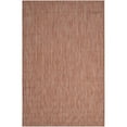 thumbnail image 1 of SAFAVIEH Courtyard Morven Chevron Stripes Indoor/Outdoor Area Rug, 5'3" x 7'7", Red/Beige, 1 of 10