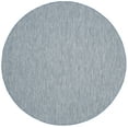 thumbnail image 1 of SAFAVIEH Courtyard Morven Chevron Stripes Indoor/Outdoor Area Rug, 6'7" x 6'7" Round, Navy/Grey, 1 of 8