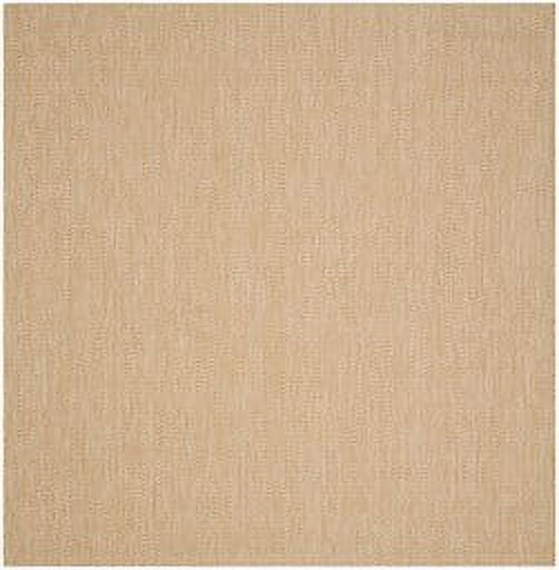 Natural Cream 79" Square Synthetic Indoor/Outdoor Easy Care Rug