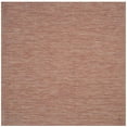 thumbnail image 1 of SAFAVIEH Courtyard Morven Chevron Stripes Indoor/Outdoor Area Rug, 6'7" x 6'7" Square, Red/Beige, 1 of 10