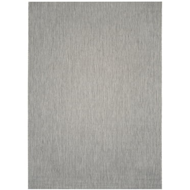 SAFAVIEH Courtyard Morven Chevron Stripes Indoor/Outdoor Area Rug, 8' x 11', Grey/Navy