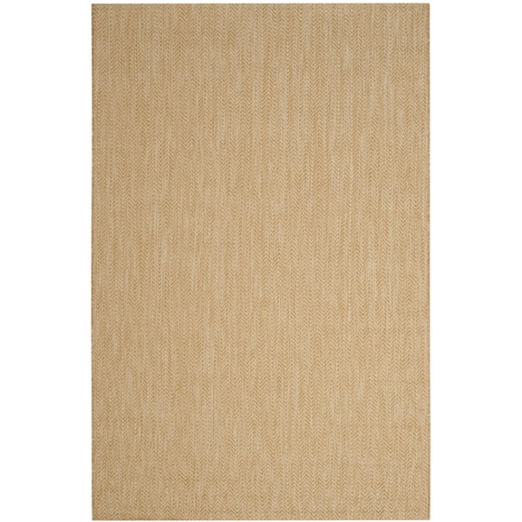 SAFAVIEH Courtyard Morven Chevron Stripes Indoor/Outdoor Area Rug, 8' x 11', Natural/Cream