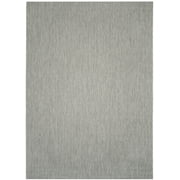 SAFAVIEH Courtyard Morven Chevron Stripes Indoor/Outdoor Area Rug, 9' x 12', Grey/Navy