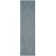thumbnail image 1 of SAFAVIEH Courtyard Morven Chevron Stripes Indoor/Outdoor Runner, 2'3" x 8', Navy/Grey, 1 of 9