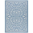 thumbnail image 1 of Safavieh Courtyard Nanda Botanical Indoor/Outdoor Area Rug, Blue/Natural, 8' x 11', 1 of 17