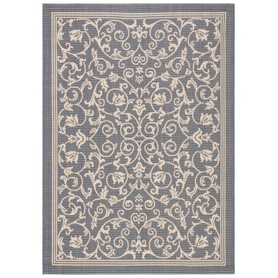 Safavieh Courtyard Nanda Botanical Indoor/Outdoor Area Rug, Gray/Natural, 2'7" x 5'