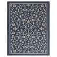 thumbnail image 1 of Safavieh Courtyard Nanda Botanical Indoor/Outdoor Area Rug, Navy/Beige, 8' x 11', 1 of 15