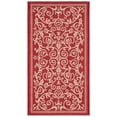 thumbnail image 1 of Safavieh Courtyard Nanda Botanical Indoor/Outdoor Area Rug, Red/Natural, 2' x 3'7", 1 of 14