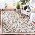 thumbnail image 1 of Safavieh Courtyard Nanda Botanical Indoor/Outdoor Area Rug, Sand/Black, 4' x 5'7", 1 of 11