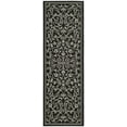 thumbnail image 1 of Safavieh Courtyard Nanda Botanical Indoor/Outdoor Runner Rug, Black/Sand, 2'3" x 5', 1 of 9